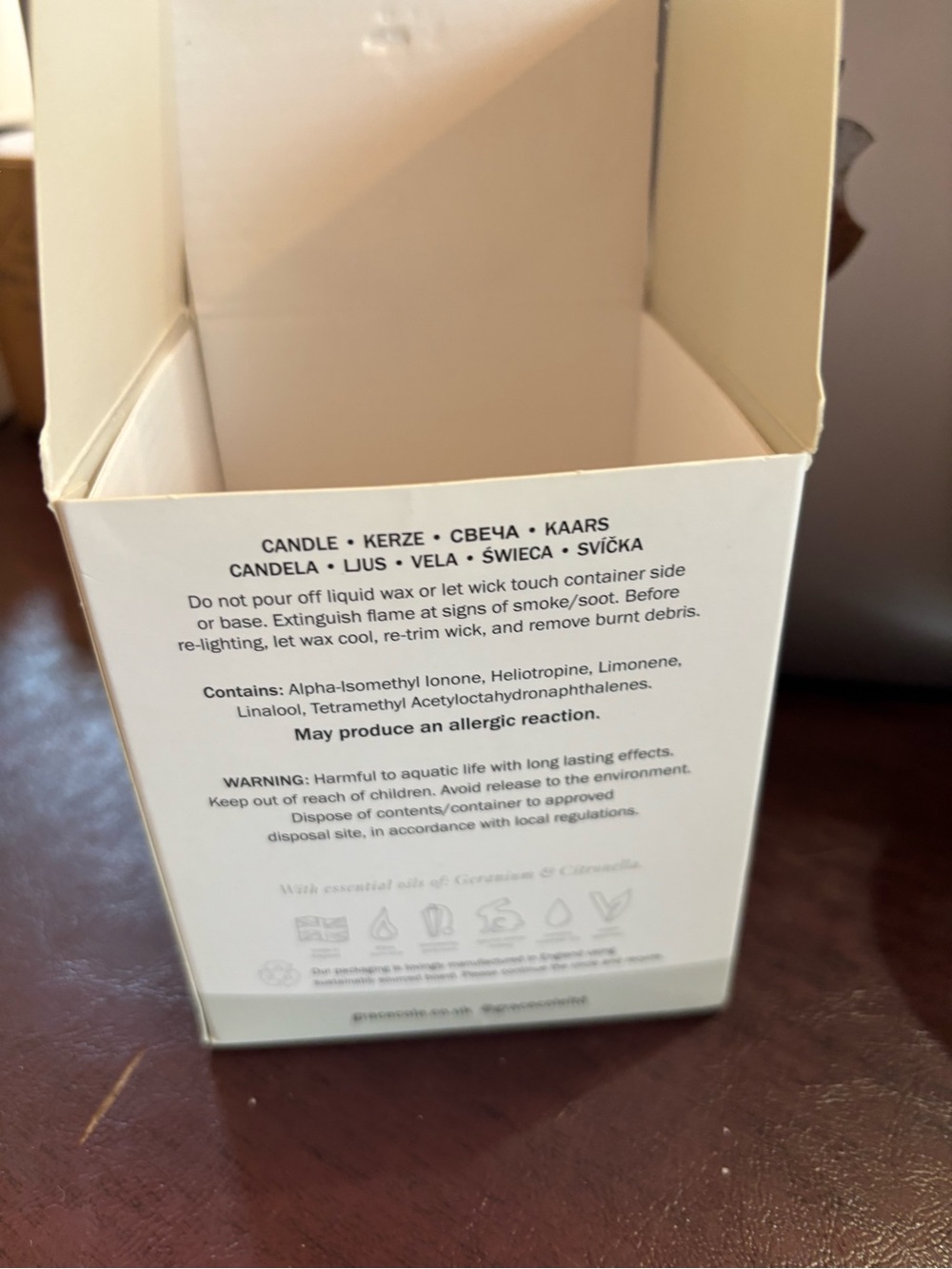 Grace Cole White Nectarine & Pear Scented Candle Restorative - Picture 4 of 5